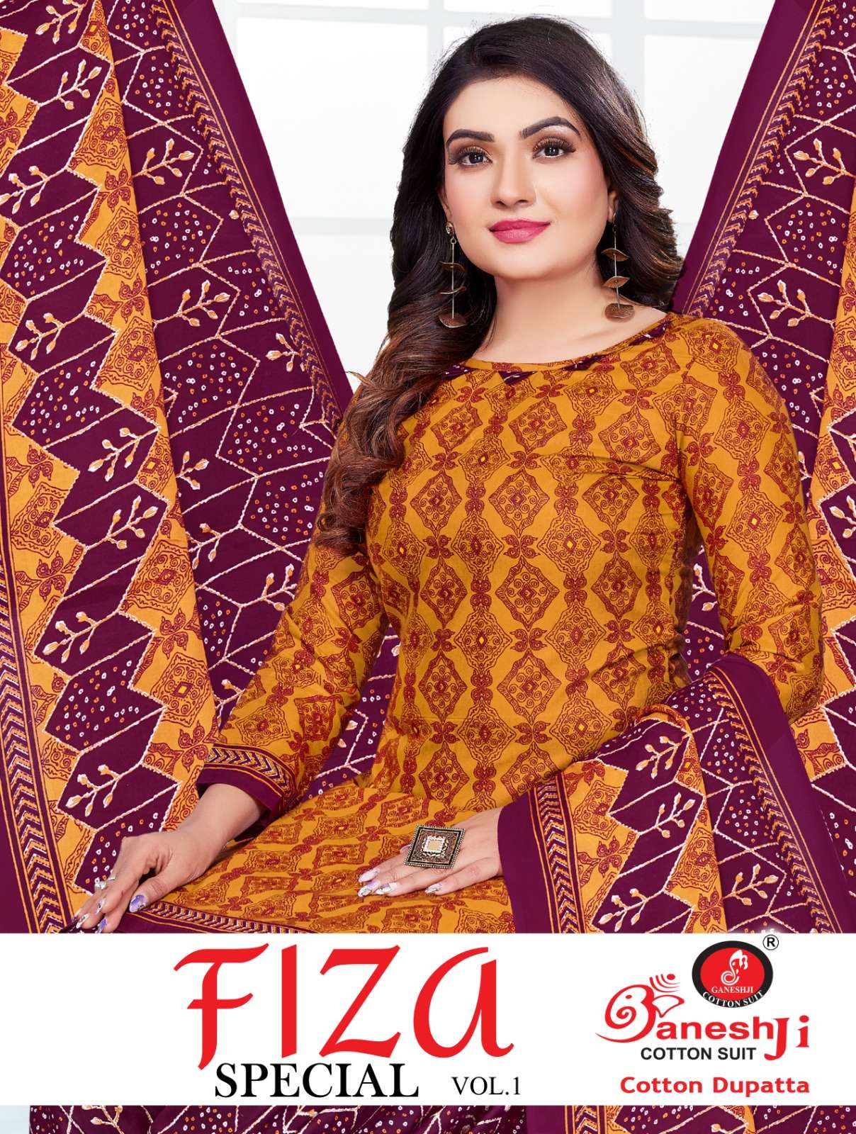 Ganeshji Fiza Vol-01 series 1001-1010 Cotton wholesale salwar kameez in surat