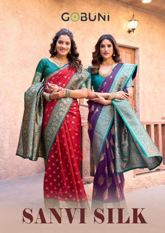 gobuni sanvi silk series 1301-1306 Silk wholesale saree in surat