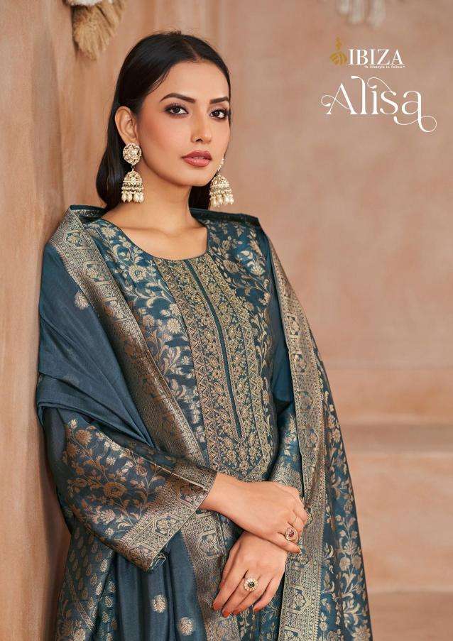 ibiza alisa series 1411-1414 banglory silk jacquard wholesale salwar kameez in surat 