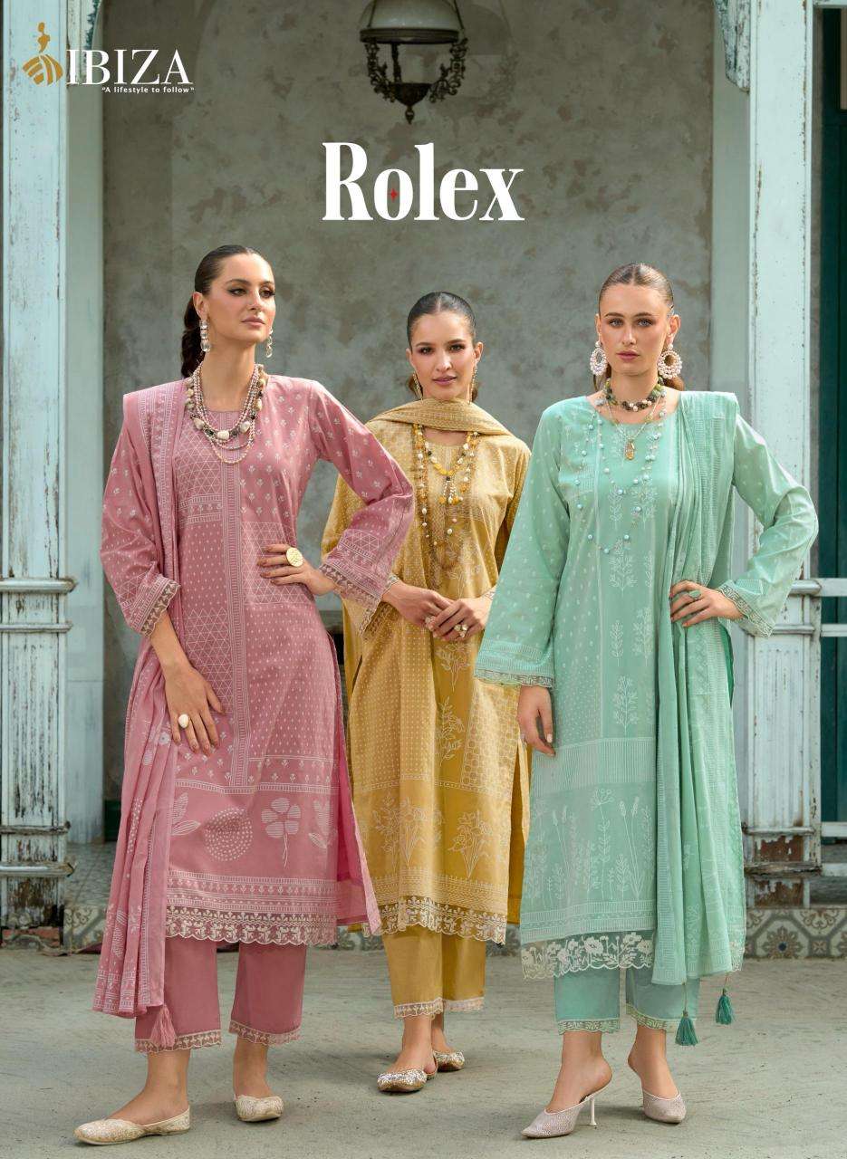 ibiza rolex series 11401-11406 cambric cotton wholesale salwar kameez in surat 