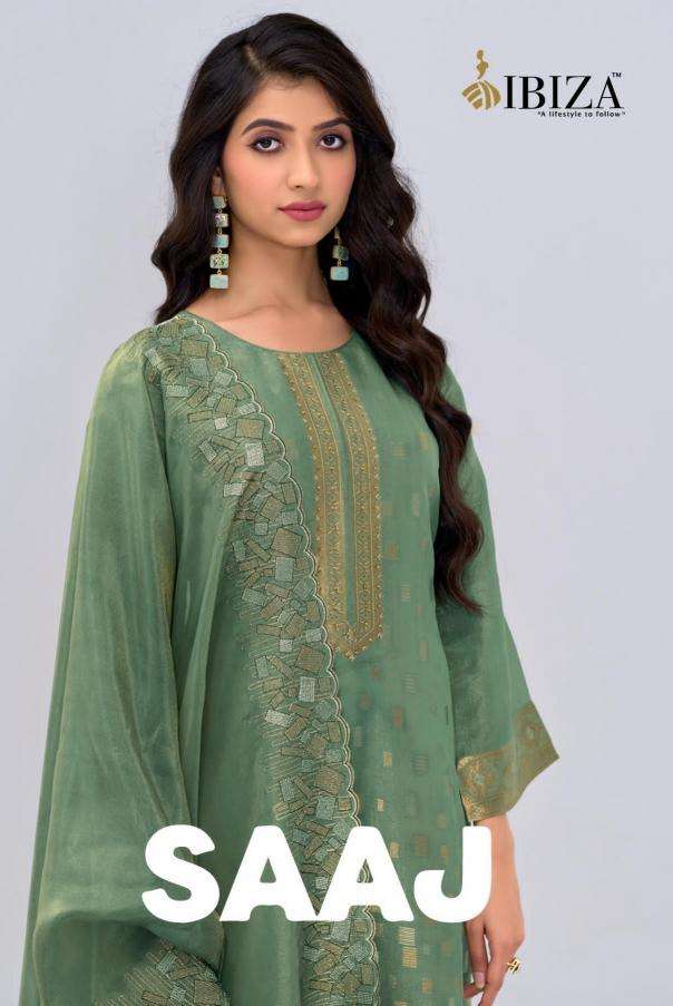 ibiza saaj series 1671-1674 silk simar jacquard wholesale salwar kameez in surat