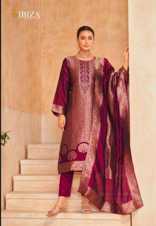 ibiza sakhi vol 7 series 1491-1495 banglory silk jacquard wholesale salwar kameez in surat 