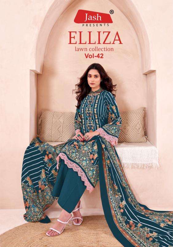 jash elliza vol 42 series 42001-42010 cotton wholesale salwar kameez in surat 