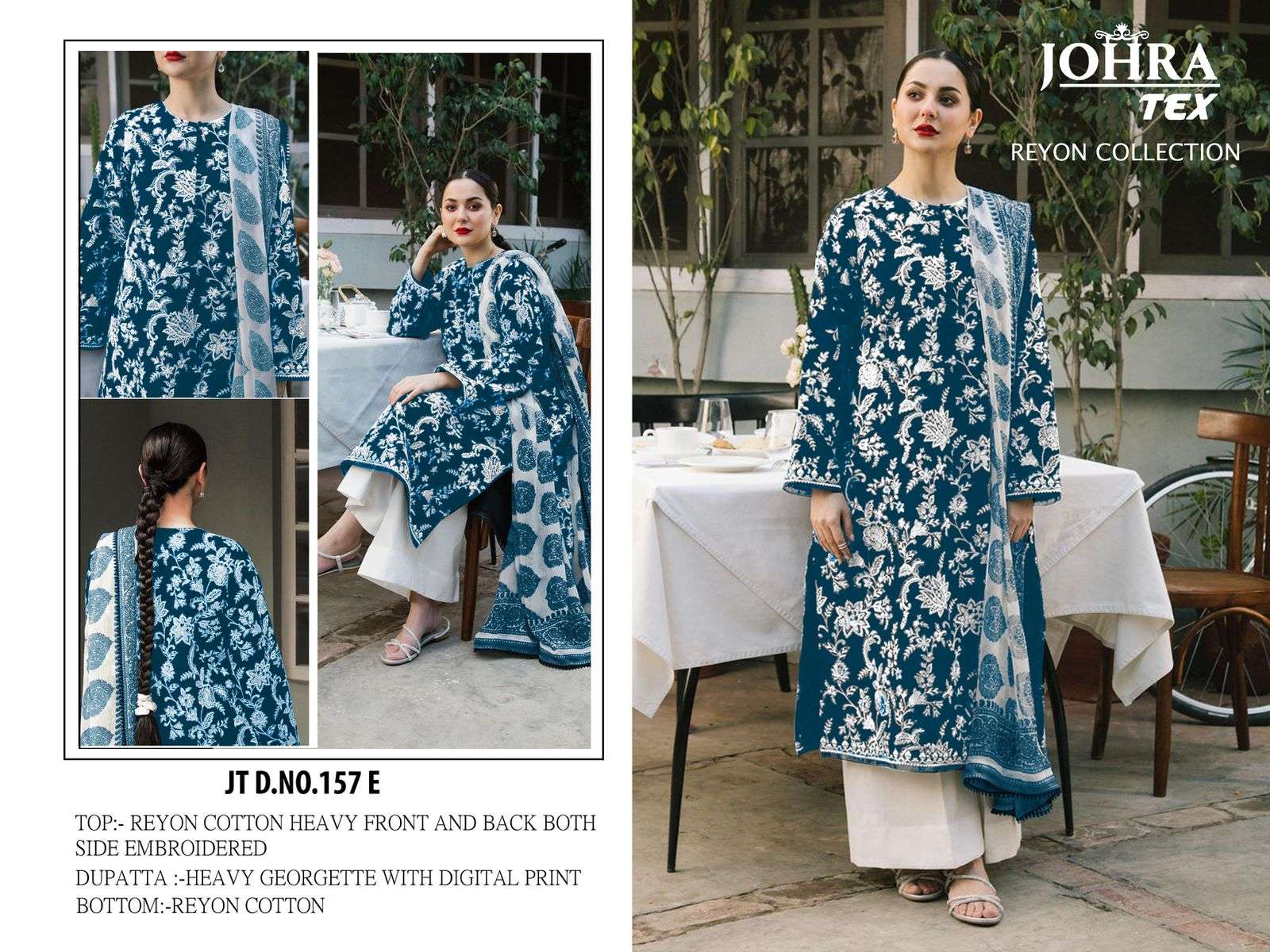 JOHRA TEX JT-157 RAYYON COLLECTION VOL-2 RAYYON COTTON wholesale salwar kameez in surat