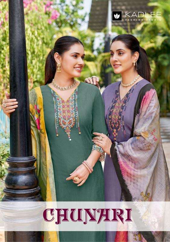 Kadlee chunari series 3001-3005 rayon readymade wholesale suit