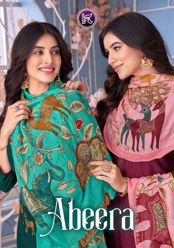 kala fashion abeera series 6001-6004 muslin wholesale salwar kameez in surat 