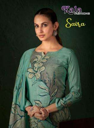 kala fashion saira series 1001-1004 muslin wholesale salwar kameez in surat 