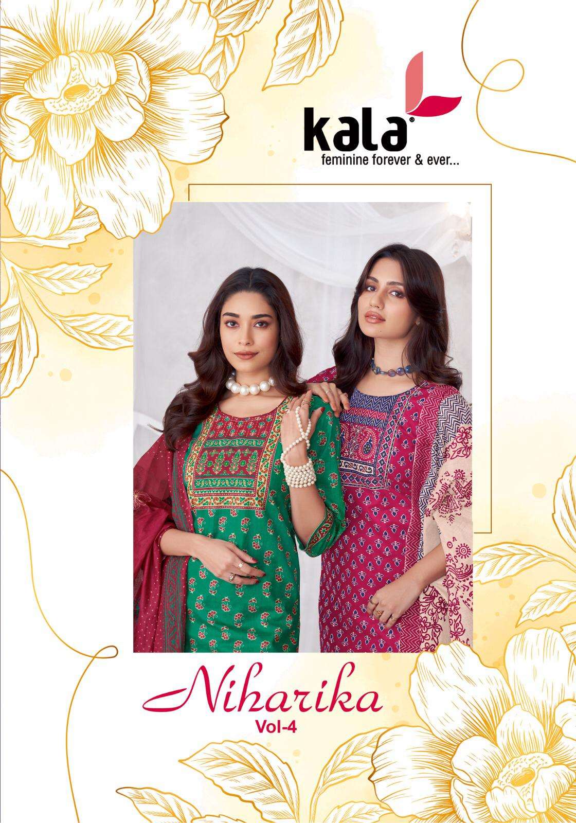 Kala Niharika Vol-04 series 7101-7108 Pure Cotton wholesale salwar kameez in surat 