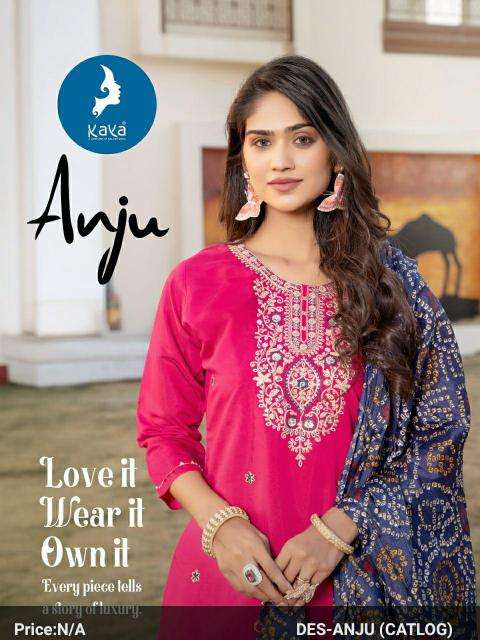 kaya anju series 01-06 roman silk wholesale salwar kameez in surat 