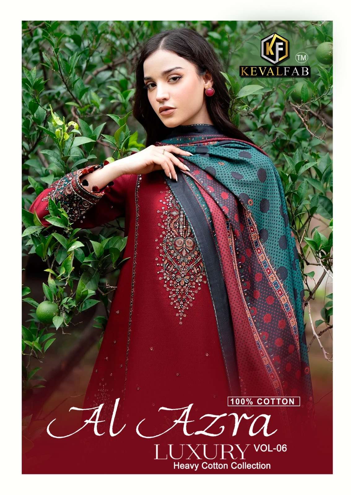 Keval Fab Al-Azra Vol-6 series 6001-6006 Lawn Cotton wholesale salwar kameez in surat 