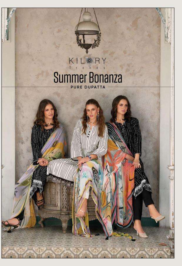 kilory trends summer bonanza series 1311-1316 lawn cotton wholesale salwar kameez in surat