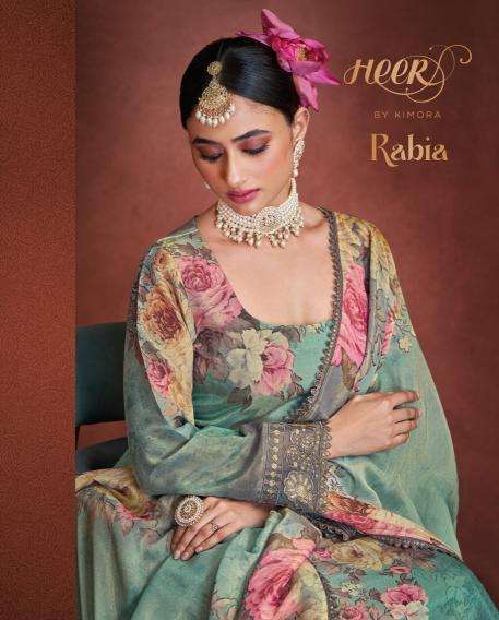 kimora heer rabia vol 203 series 9591-9596 muslin banarsi wholesale salwar kameez in surat 