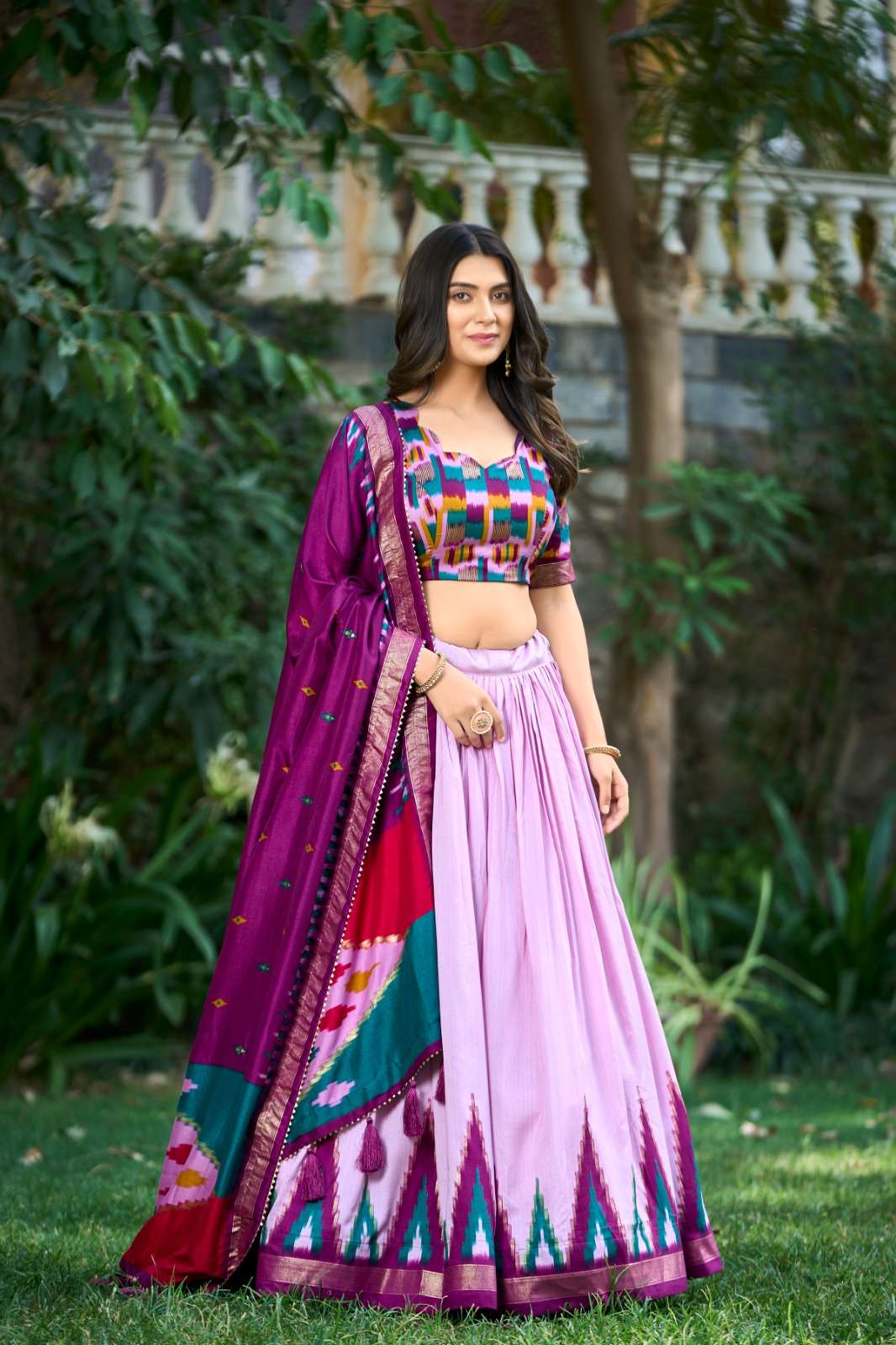  LNB1208LPI Tussar Silk wholesale lehenga in surat 