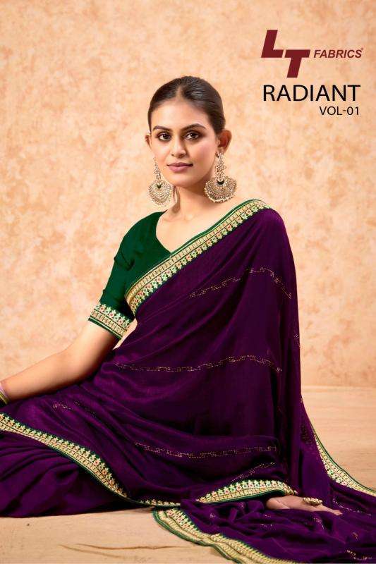 lt fashions radiant vol 1 series 101-106 DOLA SILK wholesale saree in surat 