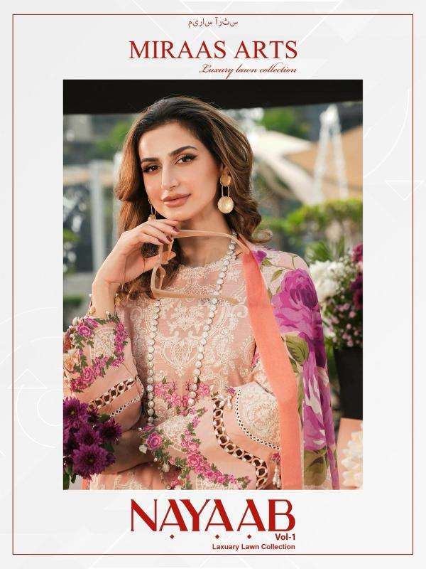 miraas arts nayaab vol 1 series 1001-1006 cotton wholesale salwar kameez in surat 