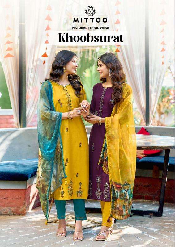 mittoo khoobsurat series 1001-1006 Viscose Weaving wholesale salwar kameez in surat 