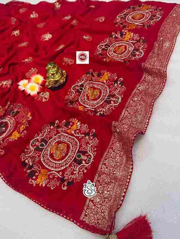 MS BRAND PRESENT viscose x handwork dola silk wholesale saree in surat 