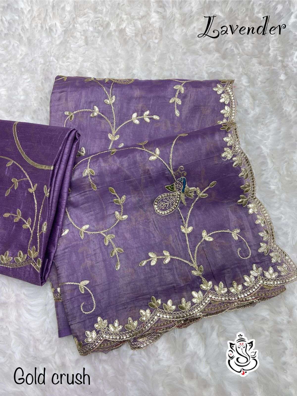 MS BRAND soft light weight Gold crush wholesale saree in surat 