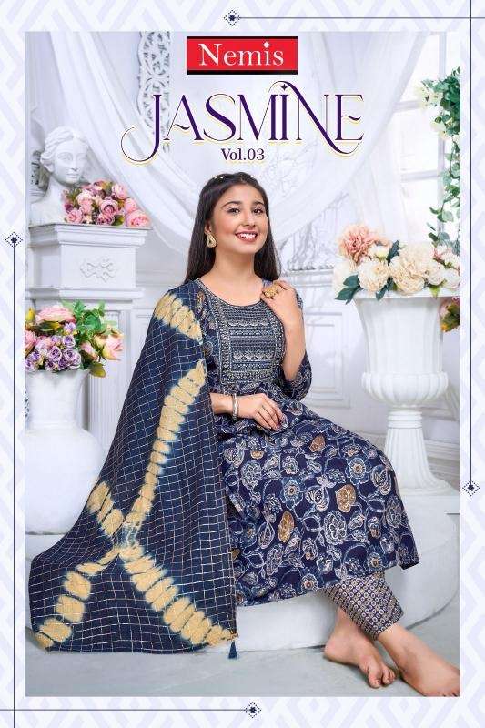 Nemis jasmine vol 3 series 3001-3008 capsule wholesale salwar suit