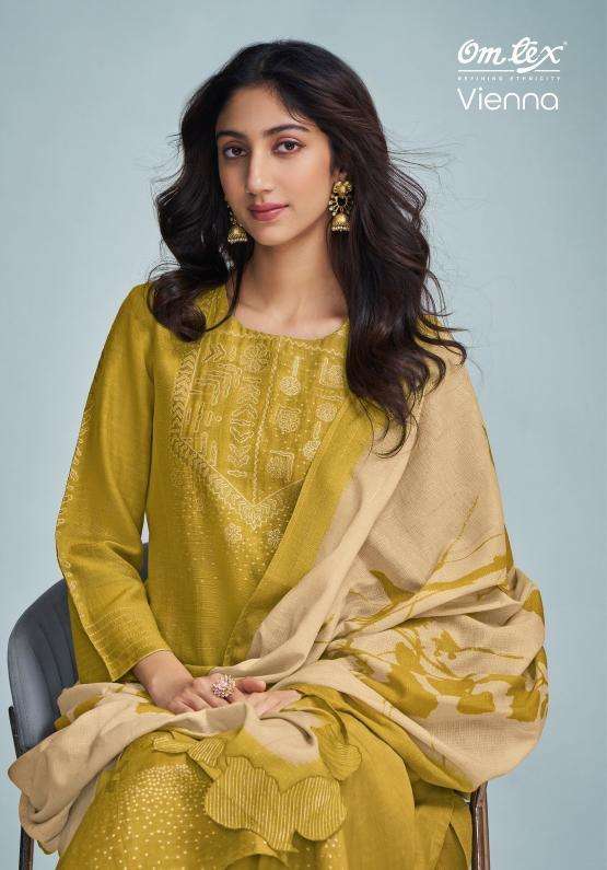 omtex vienna series 6821 linen jacquard wholesale salwar kameez in surat 