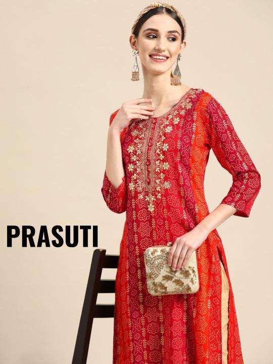 pr prasuti rayon readymade classic look long kurti