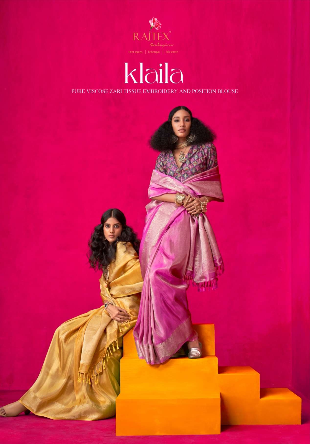 Rajtex Klaila Pure Zari Tissue wholesale saree in surat 