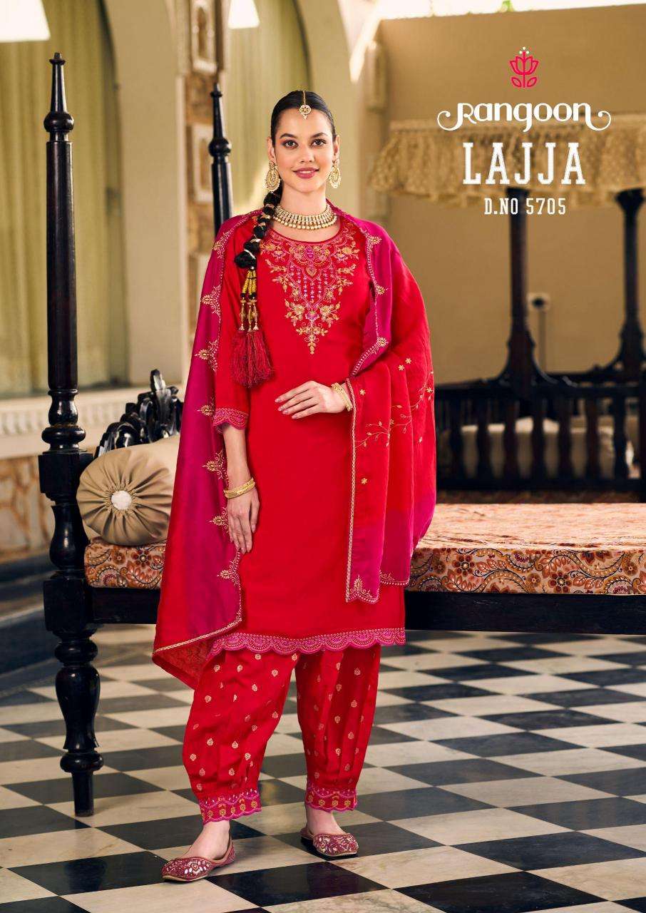 rangoon lajja series 5701-5706 MUSLIN wholesale salwar kameez in surat 