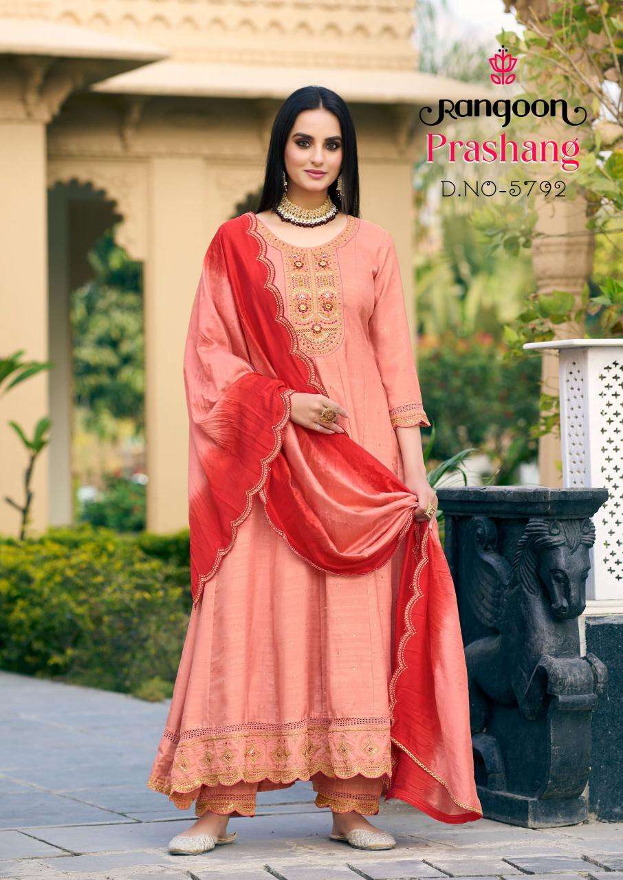 rangoon prashang series 5791-5796 rayon wholesale salwar kameez in surat 