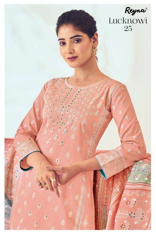 Reyna lucknowi vol 25 series 10245-10248 cotton wholesale salwar suit