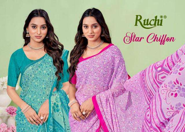 ruchi star chiffon vol 186 series 40201-40203 Chiffon wholesale saree in surat 