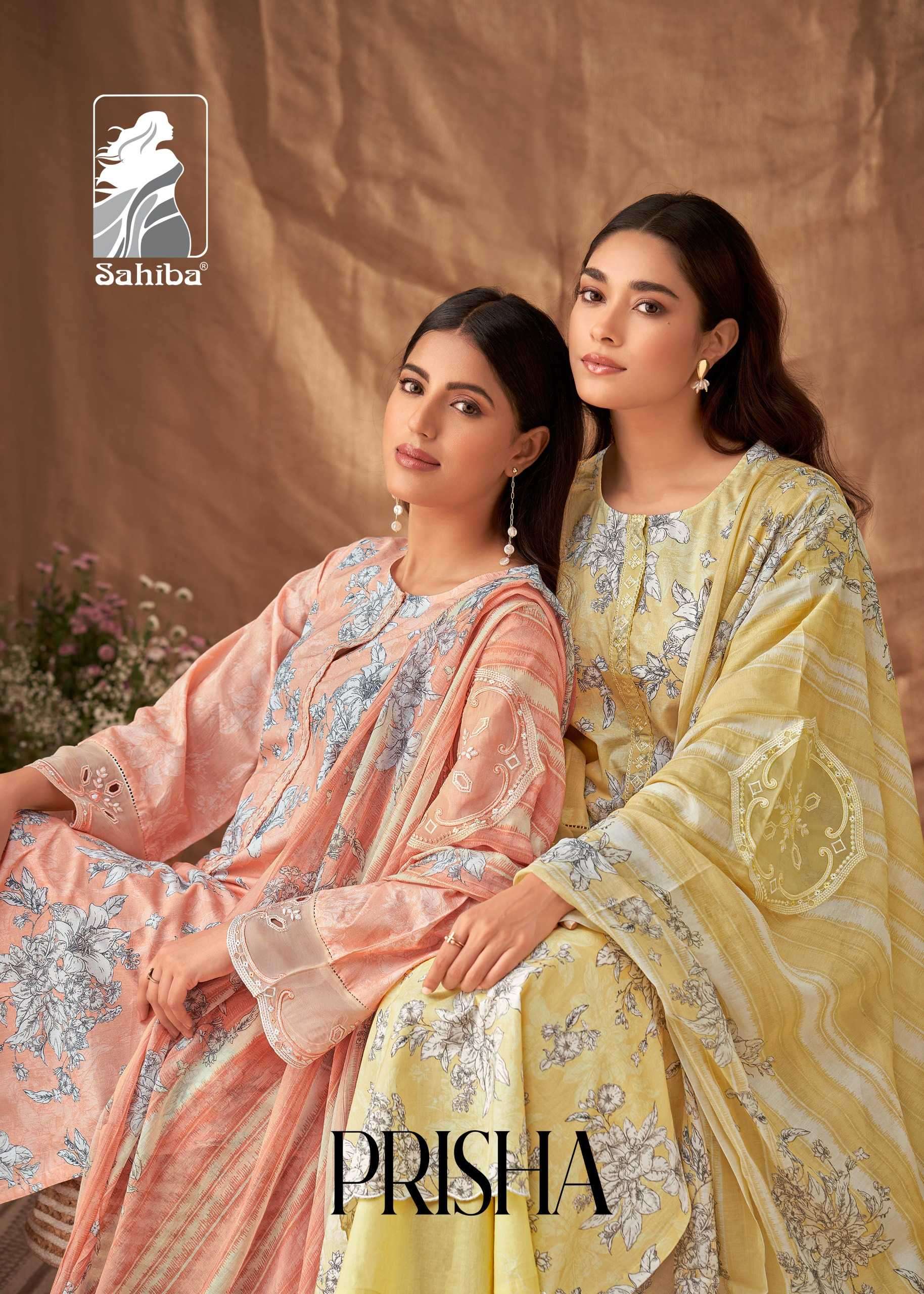 sahiba prisha PURE COTTON LAWN wholesale salwar kameez in surat 