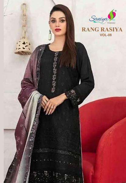 saniya trendz rangrasiya series 8001-8005 COTTON wholesale salwar kameez in surat 