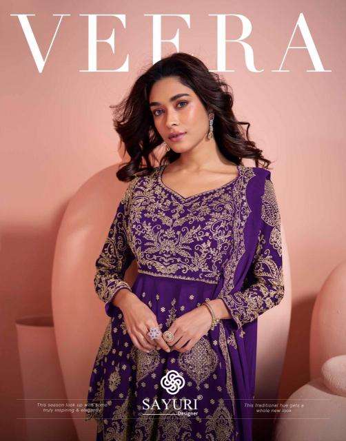 sayuri veera series 5777 PREMIUM REAL GEROGETTE wholesale salwar kameez in surat 