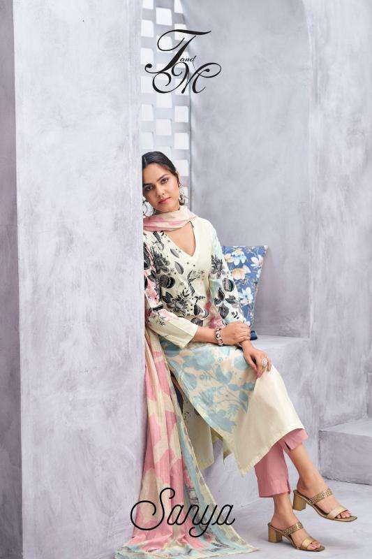 t&m sanya PURE COTTON LOWN DIGITAL PRINT WITH HAND WORK wholesale salwar kameez in surat 