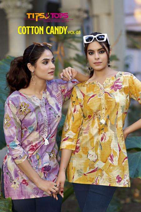 tips & tops cotton candy vol 5 series 1001-1008 Premium Cotton wholesale kurti in surat 