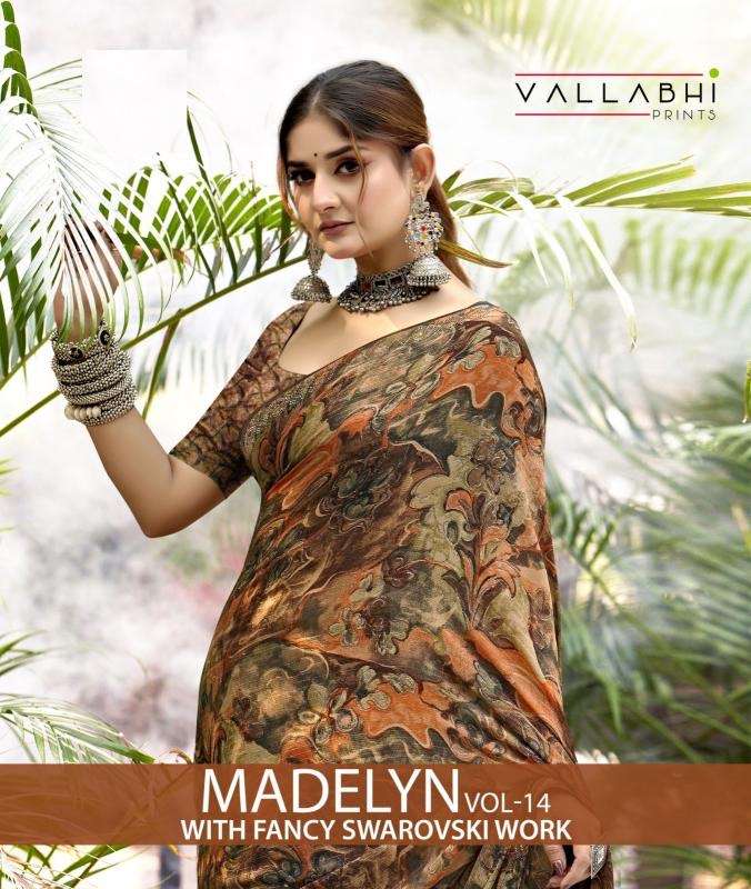 Vallabhi prints madelyn vol 14 series 32181-31286 georgette saree 