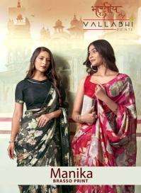 vallabhi prints manika series 27701-27706 brasso wholesale saree in surat 