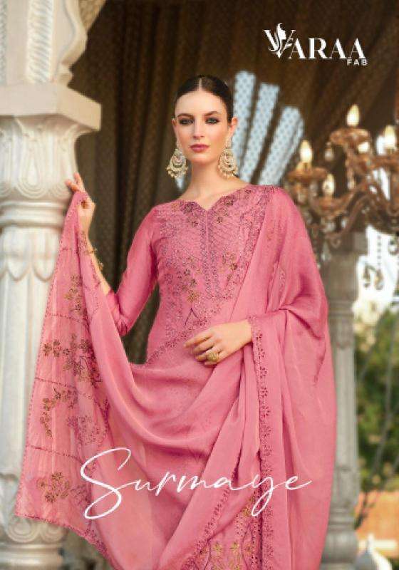 varaa fab surmaye series 601-606 viscose muslin wholesale salwar kameez in surat