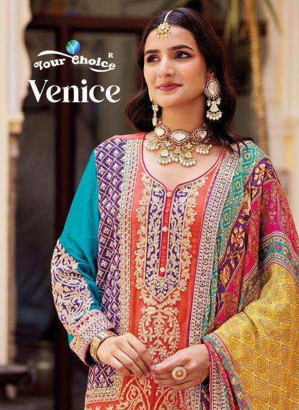 your choice venic series 1001-1002 chinon wholesale salwar kameez in surat 