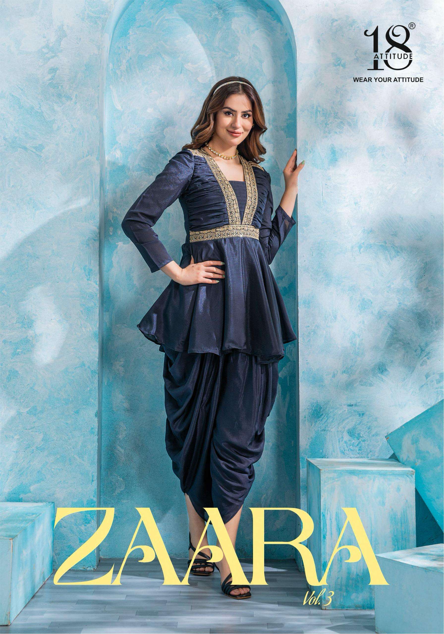 ZAARA VOL-3 PURE CHINNON WITH LINING wholesale kurti in surat 