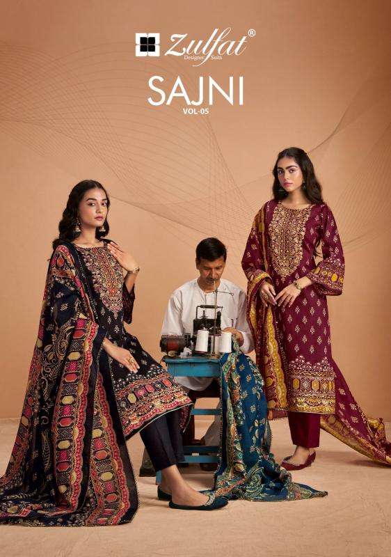 zulfat sajni vol 5 series 627001-627006 cotton wholesale salwar kameez in surat 