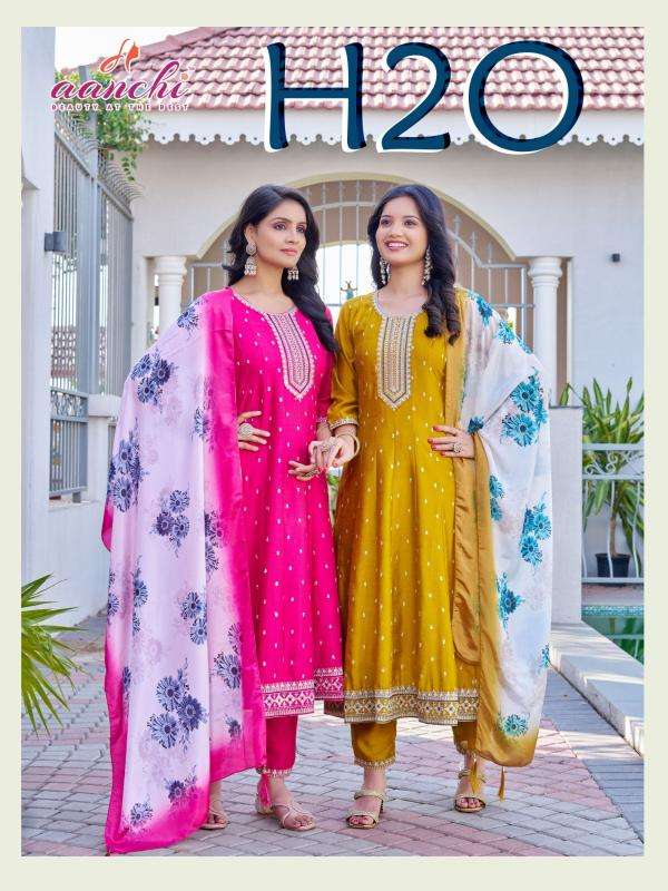 aanchi h2o series 01-04 vichitra silk wholesale suit 