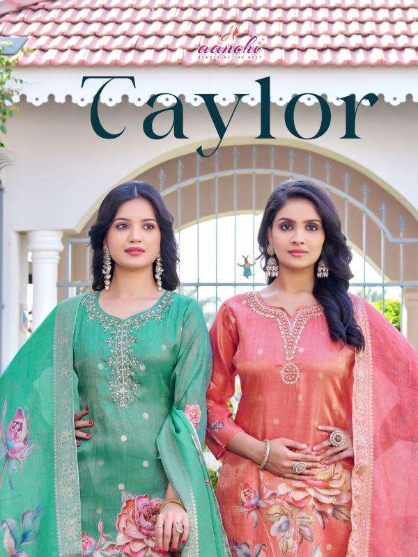 Aanchi taylor series 01-04 shimmer jacquard wholesale suit