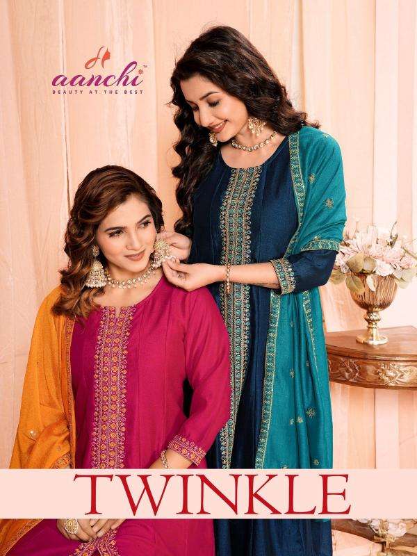 Aanchi twinkle vichitra silk wholesale suit