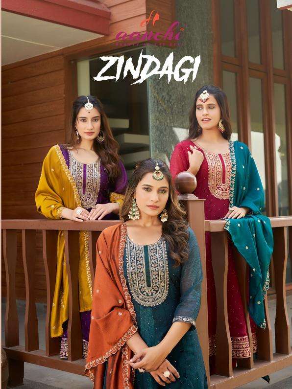 Aanchi zindagi crunchy wholesale readymade suit 