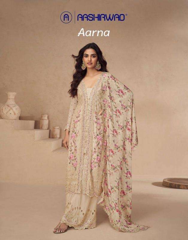 Aashirwad aarna series 10154-10155 chinon wholesale suit