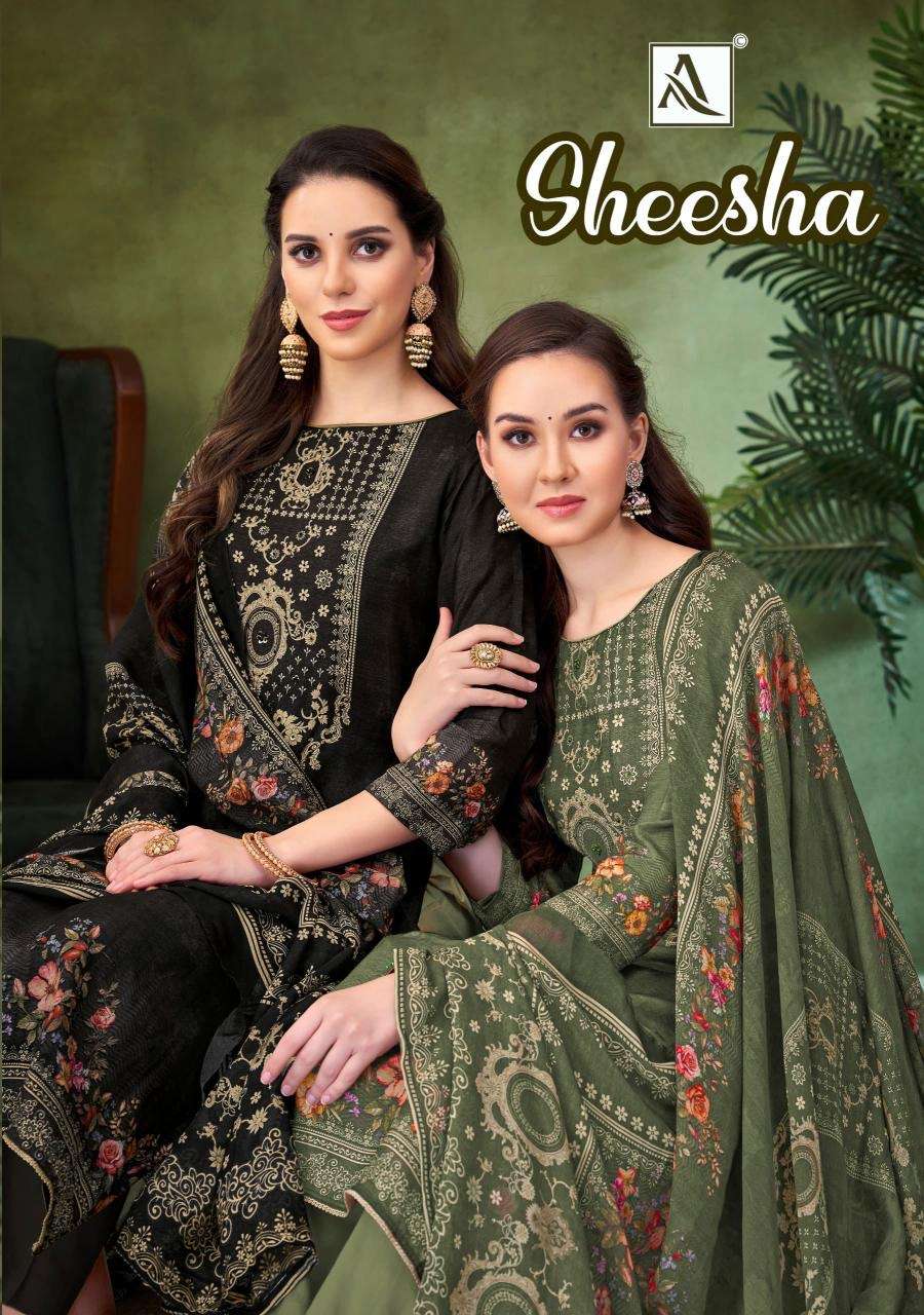 Alok suit sheesha series 1844001-1844004 viscose muslin wholesale suit