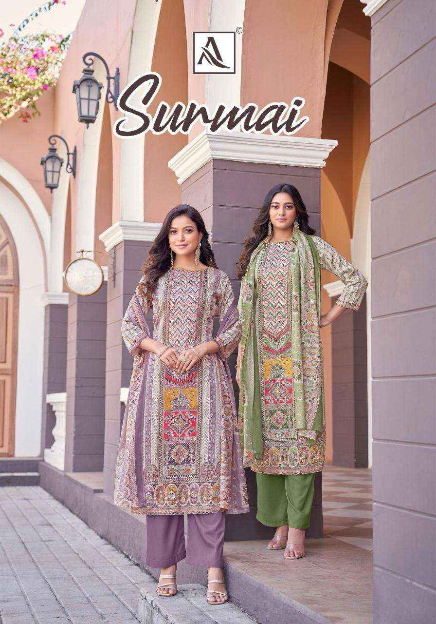 Alok suit surmai series 186001-186006 jam print wholesale suit