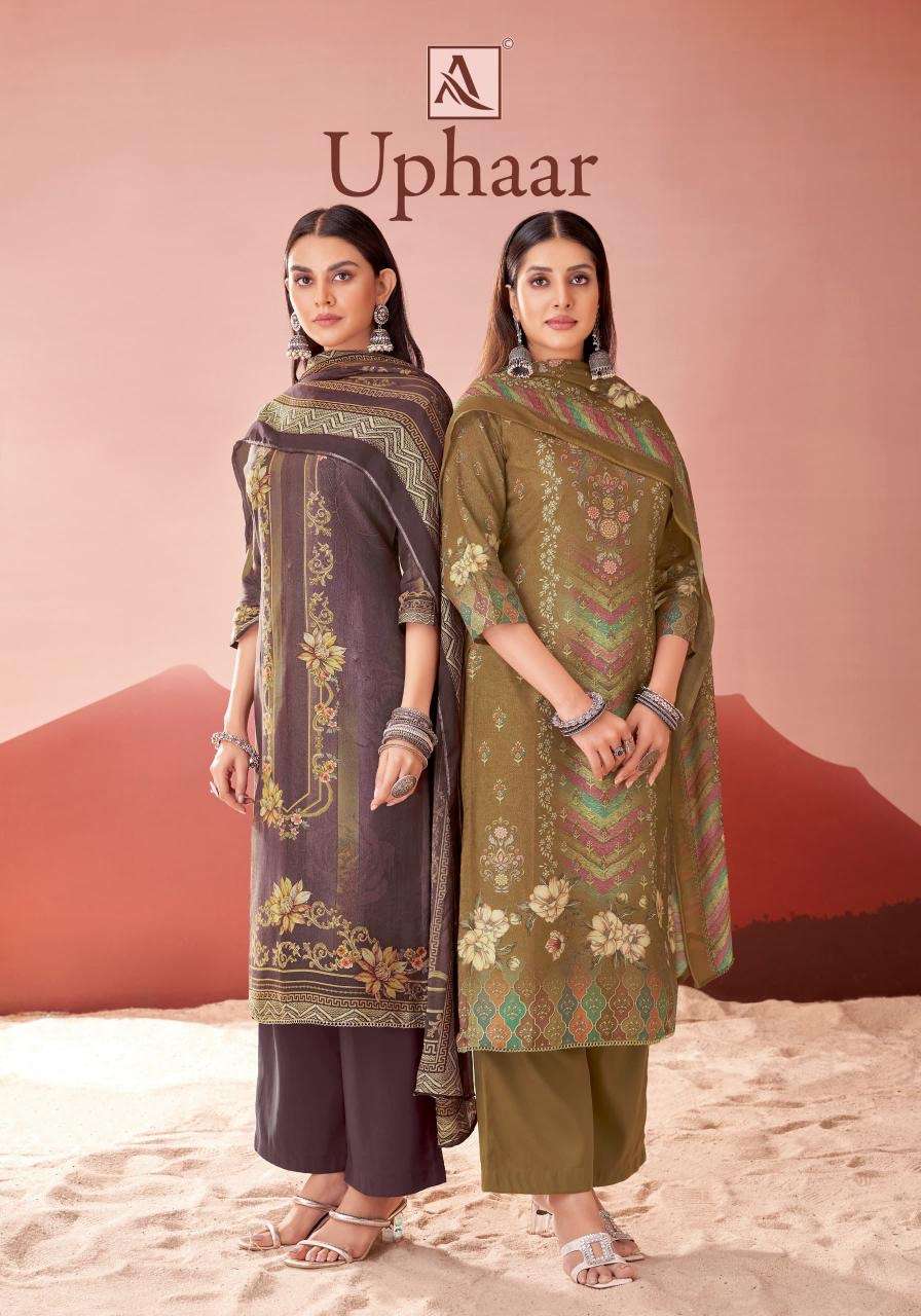 Alok uphaar series 1747001-1747006 viscose muslin wholesale suit