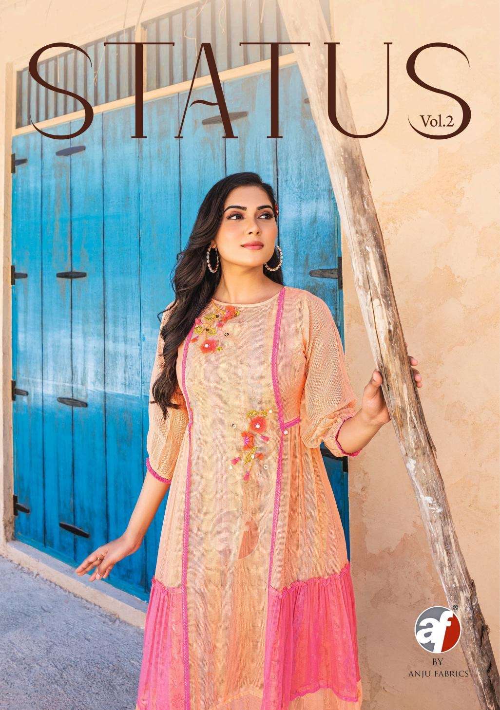 Anju fab status vol 2 series 3691-3696 kota checks wholesale suit